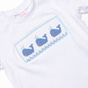 Marine Mammals Smocked Short Set, Aqua