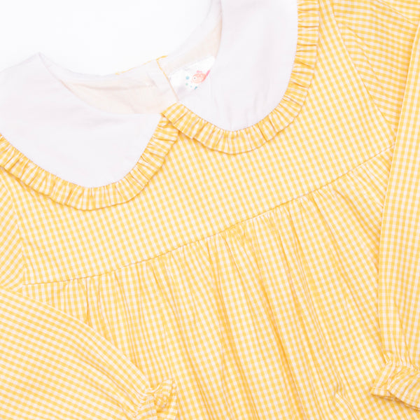 Feathered Friends Applique Bloomer Set, Yellow