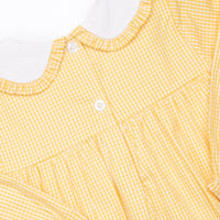 Feathered Friends Applique Dress, Yellow
