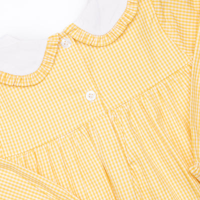 Feathered Friends Applique Bloomer Set, Yellow