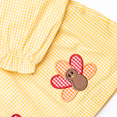 Feathered Friends Applique Bloomer Set, Yellow
