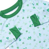 Cuddly Clovers Bamboo Pajama Set, Blue