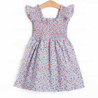 Freedom Blooms Dress, Blue