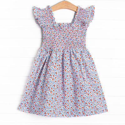 Freedom Blooms Dress, Blue