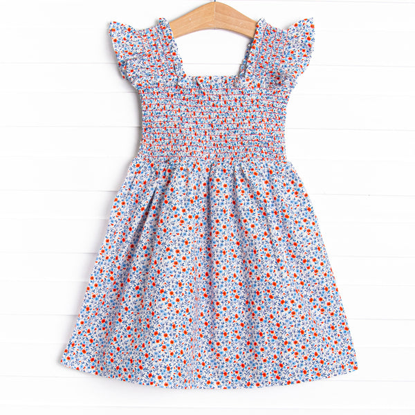Freedom Blooms Dress, Blue