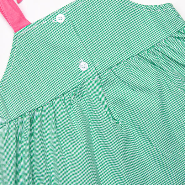 Sweet Slice Applique Pocket Dress, Green