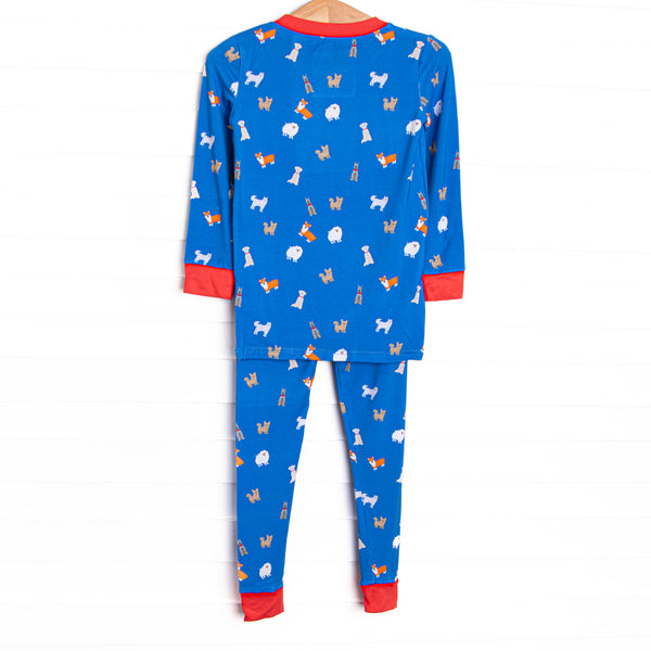 Park Playdate Bamboo Pajama Set, Blue