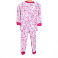 Ditsy Floral Dreams Bamboo Pajama Set, Dark Pink