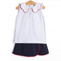All-American Classic Skirt Set, Blue