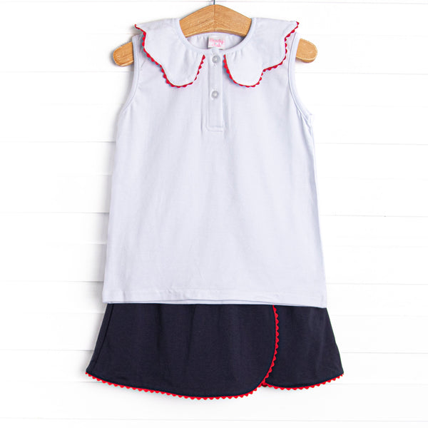 All-American Classic Skirt Set, Blue