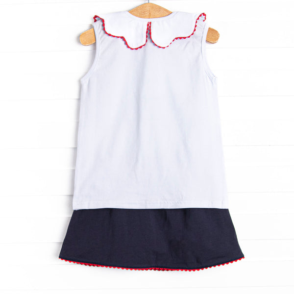All-American Classic Skirt Set, Blue