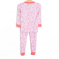 Cat Nap Bamboo Pajama Set, Pink