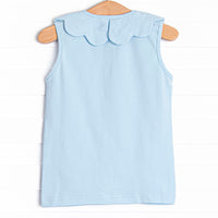 Samantha Scalloped Collar Sleeveless Top, (5 Colors)