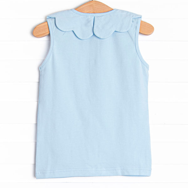 Samantha Scalloped Collar Sleeveless Top, (5 Colors)