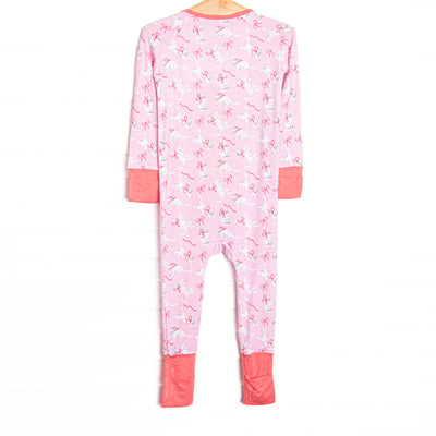 Cat Nap Bamboo Zippy Pajama, Pink