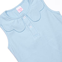 Samantha Scalloped Collar Sleeveless Top, (5 Colors)