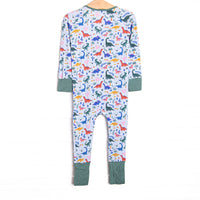 Jurassic Dreamer Bamboo Zippy Pajama, Blue