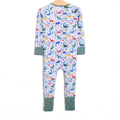 Jurassic Dreamer Bamboo Zippy Pajama, Blue