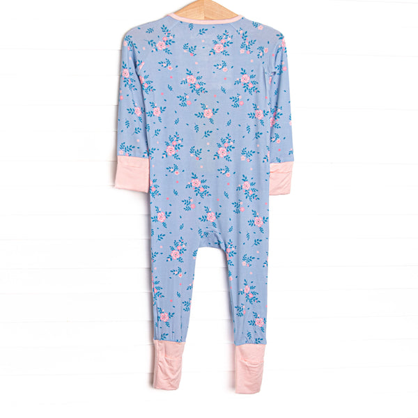 Blue Magnolia Bamboo Zippy Pajama, Blue