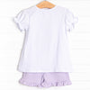 Lemonade Stand Applique Short Set, Purple