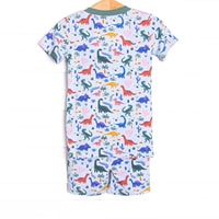 Jurassic Dreamer Bamboo Pajama Short Set, Blue