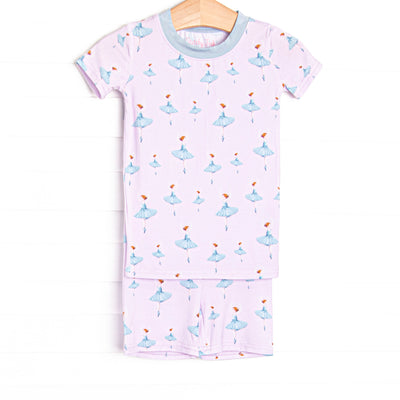 This set is made of the extremely soft, stretchy bamboo viscose fabric that feels like butter and features a ballerina print. 