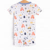 Farmer in the Dell Bamboo Pajama Short Set, Blue