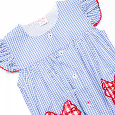 Star-Spangled Sweetie Applique Bubble, Blue