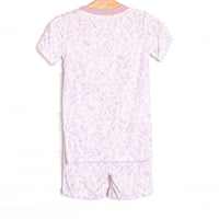 Tangled Up in Toile Bamboo Pajama Short Set, Pink