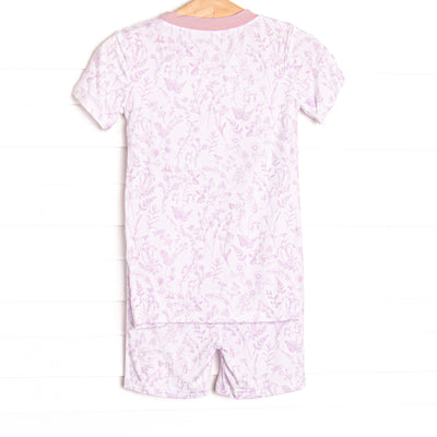 Tangled Up in Toile Bamboo Pajama Short Set, Pink