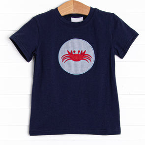 King Crab Crawl Applique Top, Blue