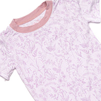 Tangled Up in Toile Bamboo Pajama Short Set, Pink