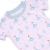 Teal Twirls Bamboo Pajama Short Set, Pink