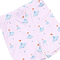 Teal Twirls Bamboo Pajama Short Set, Pink