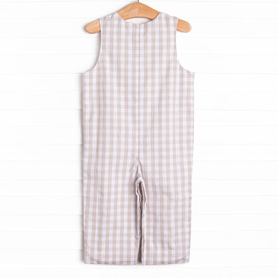 Rodeo Rider Smocked Long Jon Jon, Tan