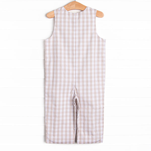 Rodeo Rider Smocked Long Jon Jon, Tan