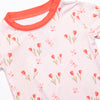 Dancing Dragonflys Bamboo Pajama Short Set, Red