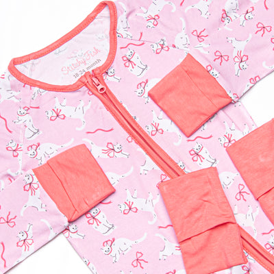 Cat Nap Bamboo Zippy Pajama, Pink