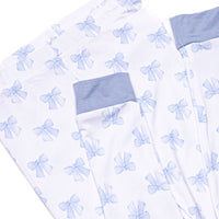 Bows of Blue Bamboo Pajama Set, Blue
