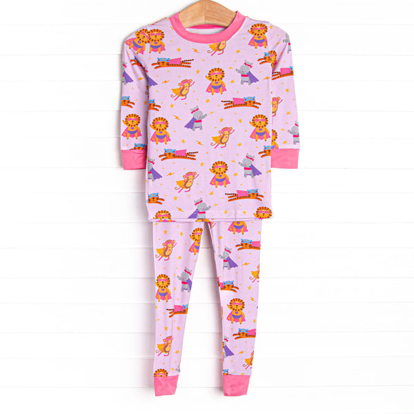 Super Sleepers Bamboo Pajama Set, Pink