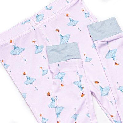 Teal Twirls Bamboo Pajama Set, Pink