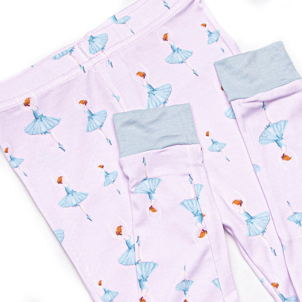 Teal Twirls Bamboo Pajama Set, Pink