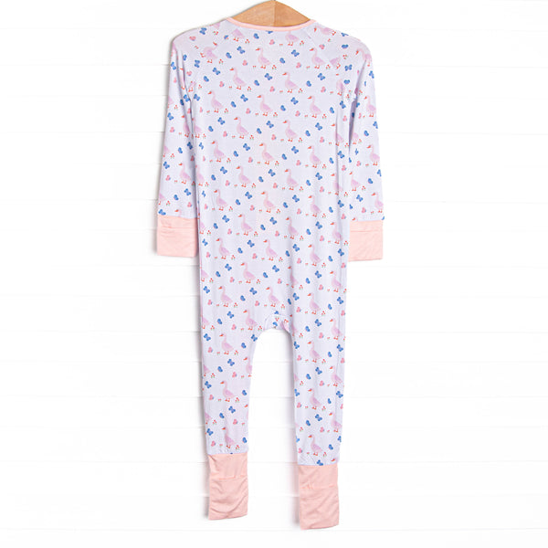 Gosling Garden Bamboo Zippy Pajama, Pink