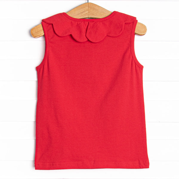 Samantha Scalloped Collar Sleeveless Top, (5 Colors)
