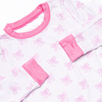 Bows of Pink Bamboo Pajama Set, Pink