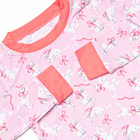 Cat Nap Bamboo Pajama Set, Pink
