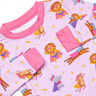 Super Sleepers Bamboo Pajama Set, Pink