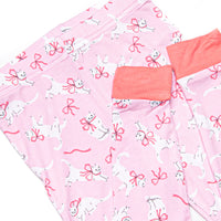 Cat Nap Bamboo Pajama Set, Pink