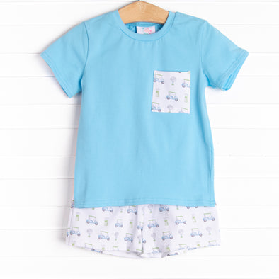 Tee Time Short Set, Blue