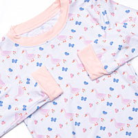 Gosling Garden Bamboo Pajama Set, Pink